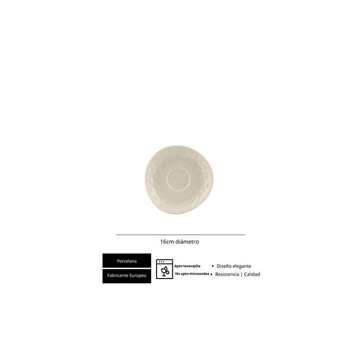 Barista Platillo Blanco 16 Cm (6 Unidades) 1 Barista Platillo Blanco 16 Cm (6 Unidades) 1