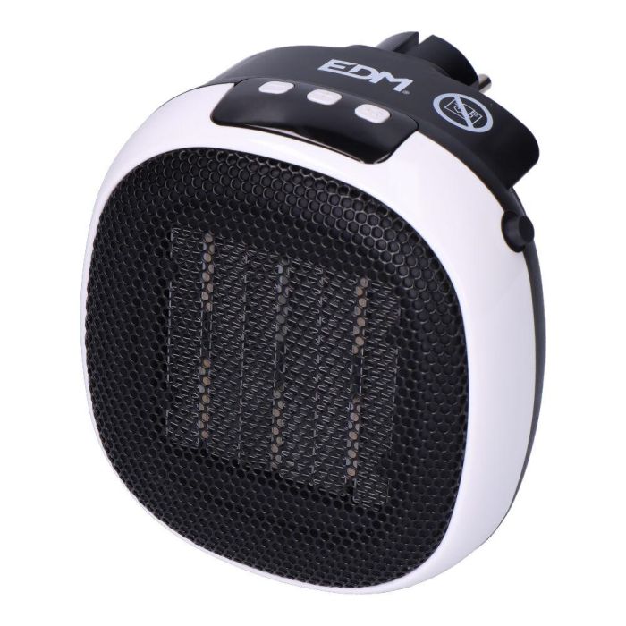 Edm Mini calefactor cerámico 700W con pantalla LED, programador 12h, función ventilador - 12,4x13,5x10,8cm 0 Edm Mini calefactor cerámico 700W con pantalla LED, programador 12h, función ventilador - 12,4x13,5x10,8cm 0