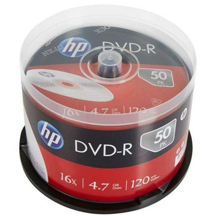 DVD-R HP 4,7 GB 16x 50 Piezas (4 Unidades) 1