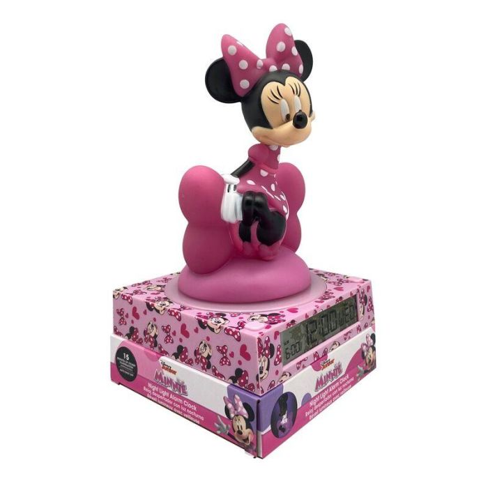 Lampara 3D con despertador Minnie Disney 2 Lampara 3D con despertador Minnie Disney 2