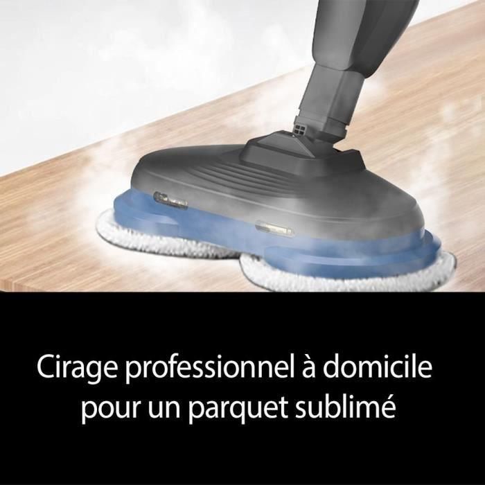 Fregona limpiadora a vapor - EZICLEAN - STEAM WAVE 360 - 1200 W - 24 g/min - 450 ml - Negro/Azul 3