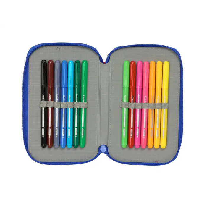 Safta Plumier Escolar Pequeño Doble Cremallera 29 Piezas Cars 195x125x40 mm 4