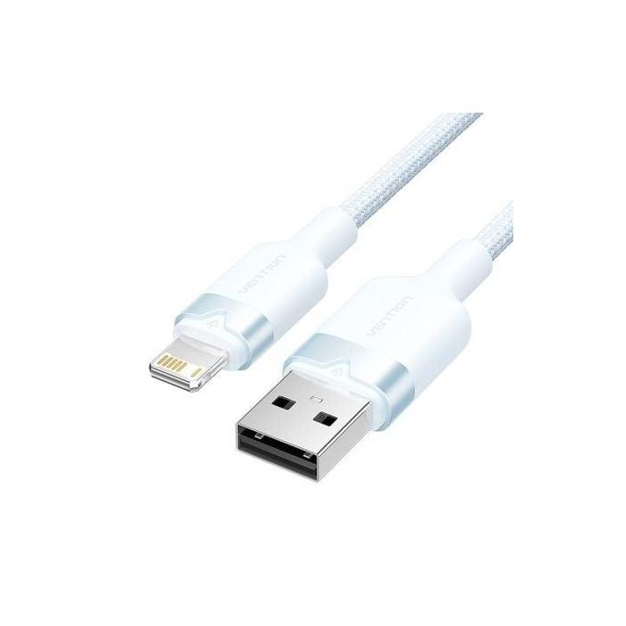 Cable USB 2.0 Lightning Vention LANSH/ USB Macho - Lightning Macho/ 480Mbps/ 2m/ Azul