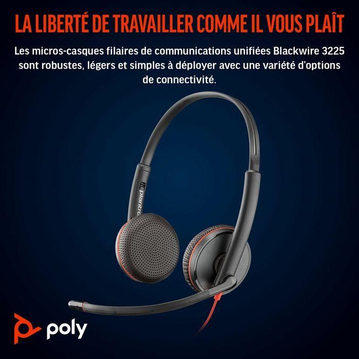 Poly Blackwire C3225 Stereo USB-C Headset (Bulk) 1 Poly Blackwire C3225 Stereo USB-C Headset (Bulk) 1