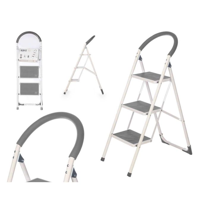 Escalera Metal 3 Escalones Gris Kipit 117X5CM (4 Unidades) Escalera Metal 3 Escalones Gris Kipit 117X5CM (4 Unidades)