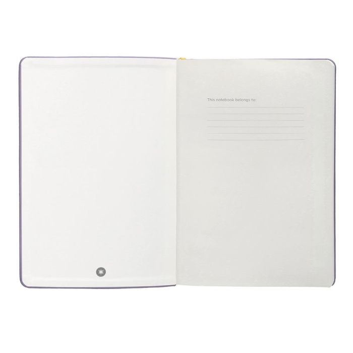 Cuaderno Con Gomilla Antartik Notes Tapa Dura A5 Hojas Cuadricula Morado Y Amarillo 100 Hojas 80 gr Fsc 6