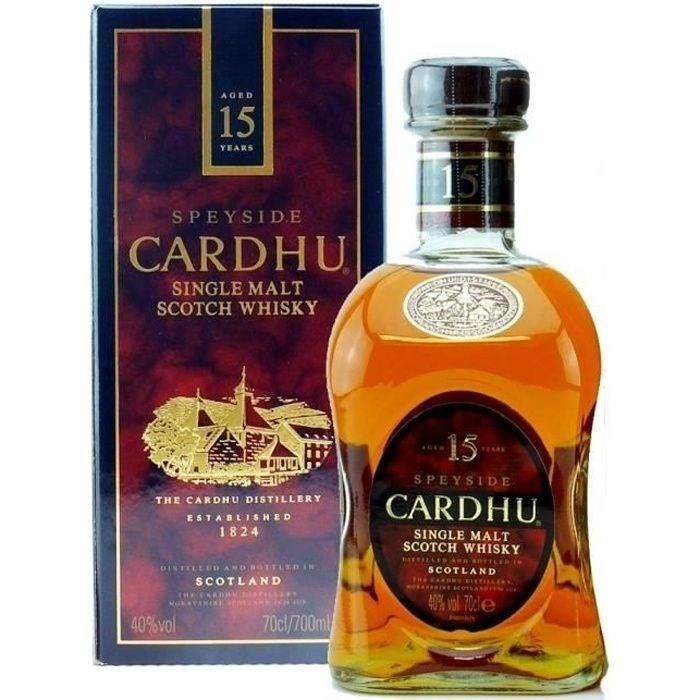 Cardhu - 15 años - Whisky de pura malta de Speyside - 40,0% vol. - 70cl