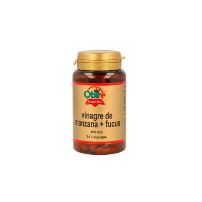 OBIRE Vinagre de Manzana + Fucus 400mg (Extracto Seco) 90 Cápsulas para Control de Peso y Diurético