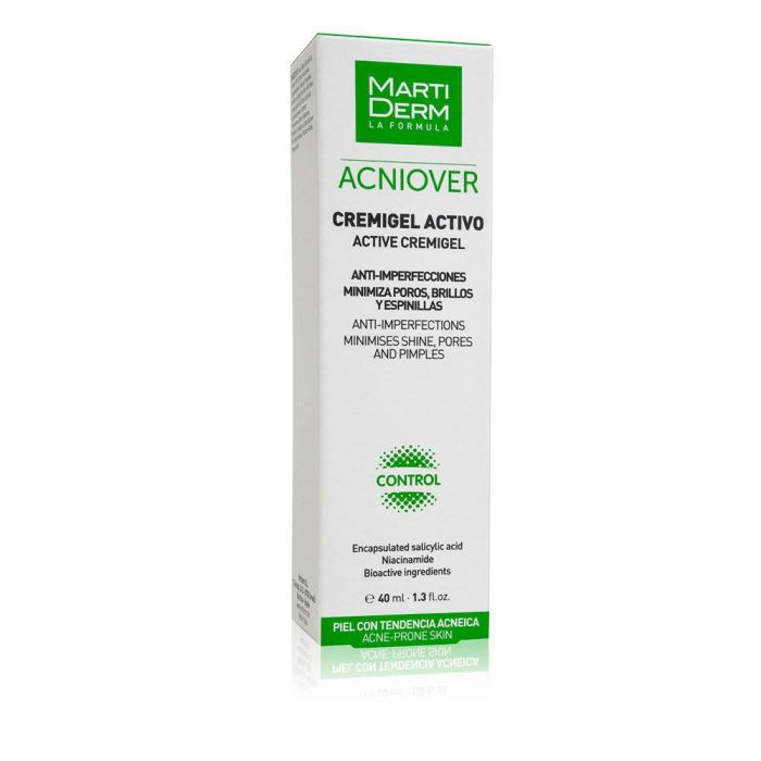 Martiderm ACNIOVER Cremigel Activo Piel Grasa y Acnéica, Tratamiento Acné Poros y Puntos Negros, 40 ml 2