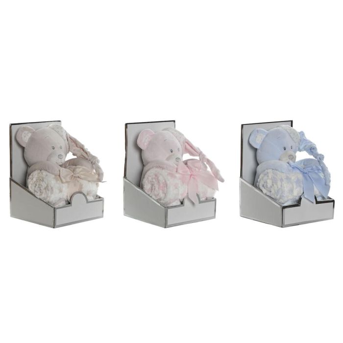 Peluche Manta Baby DKD Home Decor Rosa Azul 20 x 28 x 21 cm Set de 2 (3 Unidades) 4 Peluche Manta Baby DKD Home Decor Rosa Azul 20 x 28 x 21 cm Set de 2 (3 Unidades) 4