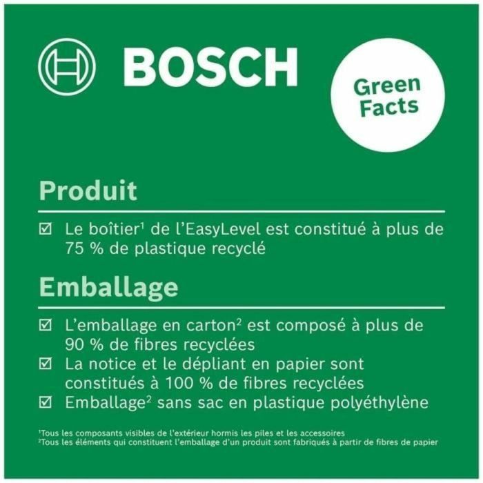 Bosch BOS4053423245158 Nivel láser EasyLevel con burbuja y soporte, línea y punto láser para alineación flexible 3