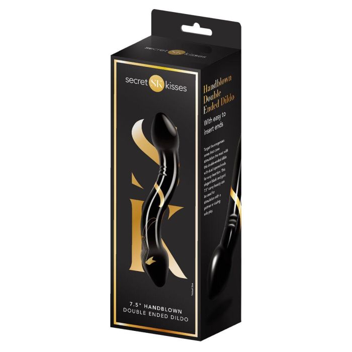 Consolador de Doble Penetración Secret Kisses Negro 1 Consolador de Doble Penetración Secret Kisses Negro 1