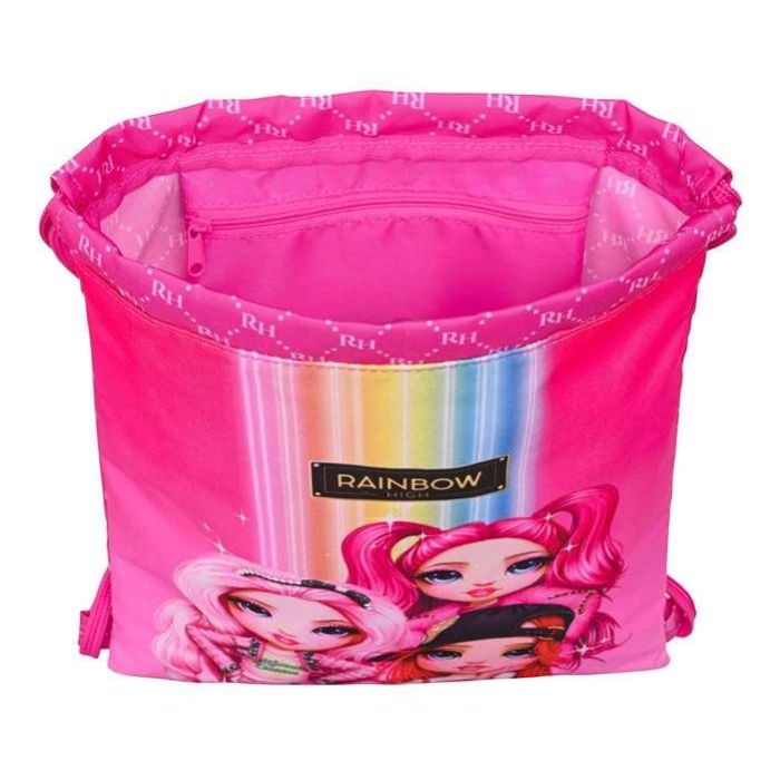 Mochila Saco Infantil Rainbow High Fucsia 26 x 34 x 1 cm 3