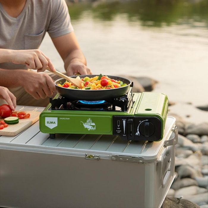 Cocina de gas butano/propano outer start verde 2300 W 1 Cocina de gas butano/propano outer start verde 2300 W 1