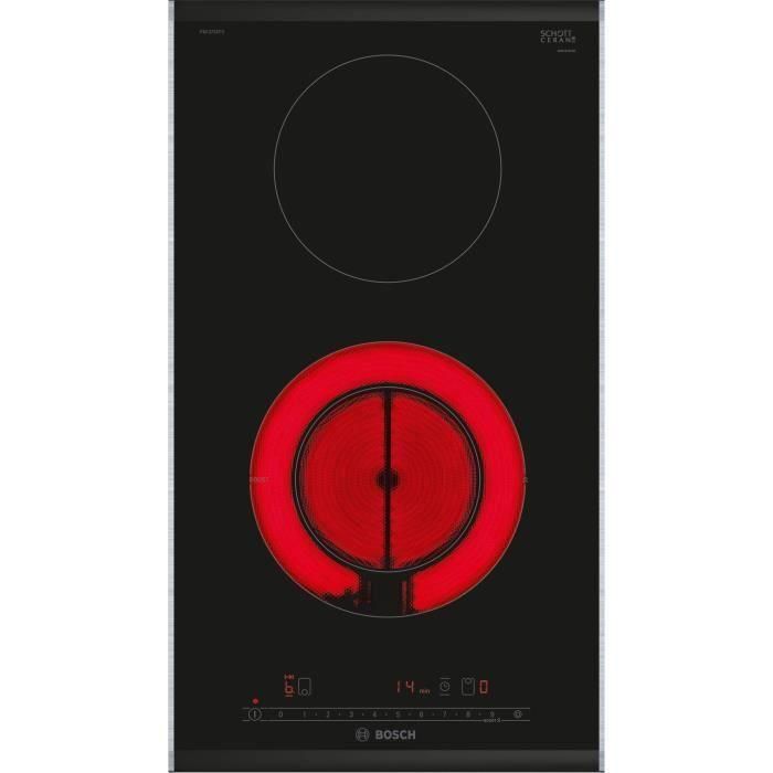 BOSCH SER6 PKF375FP2H Dominó Vitrocerámica 2 Fuegos 3500W Negro 30,6x52,7 cm BOSCH SER6 PKF375FP2H Dominó Vitrocerámica 2 Fuegos 3500W Negro 30,6x52,7 cm