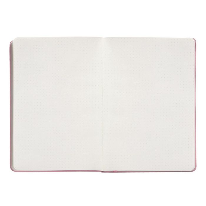 Cuaderno Con Gomilla Antartik Notes Tapa Dura A5 Hojas Puntos Rosa Pastel 100 Hojas 80 gr Fsc 7