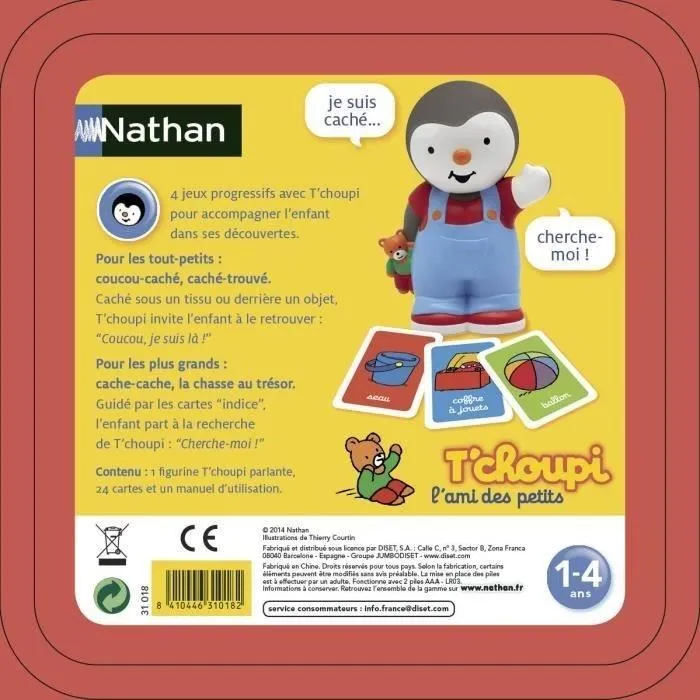 Nathan T'choupi - Hide and Seek Juego de Escondite para Bebés y Niños 6 Meses a 5 Años 2