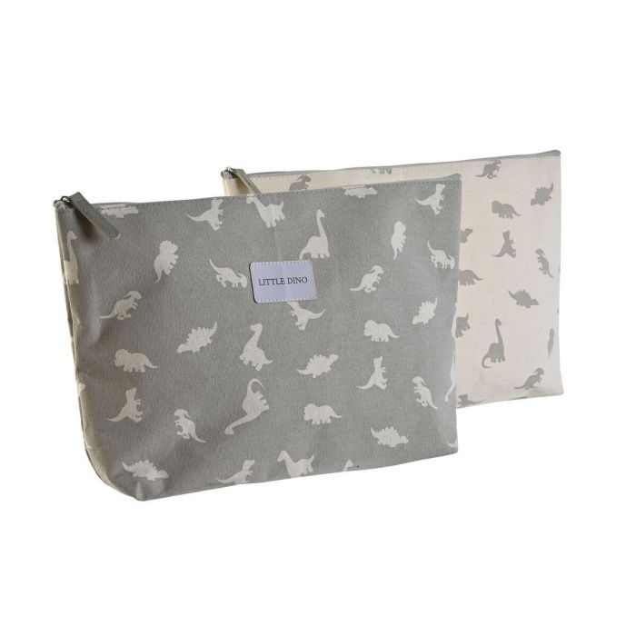 Neceser Baby DKD Home Decor Blanco Gris 8 x 21 x 33 cm (2 Unidades) 2 Neceser Baby DKD Home Decor Blanco Gris 8 x 21 x 33 cm (2 Unidades) 2