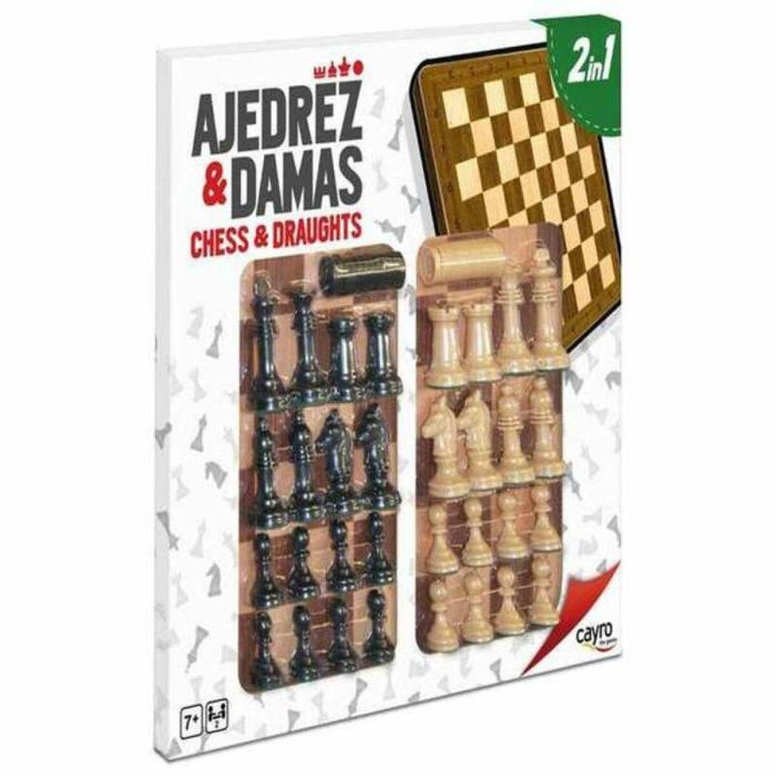 Tab. ajedrez-damas madera con acc. 40x40 cm. 3