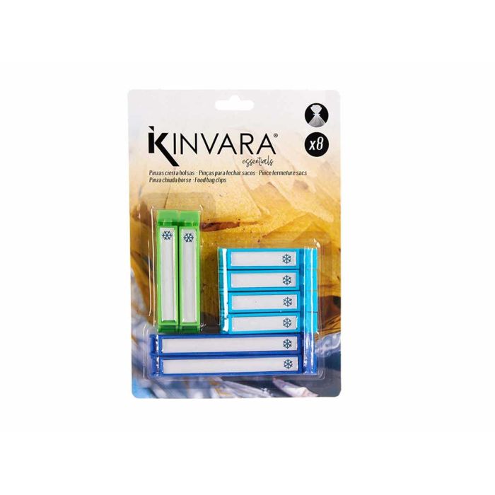 Set 8 Cierrabolsas Kinvara 15x21.8x2 cm, plástico, colores verde, turquesa, azul (36 Unidades) 2 Set 8 Cierrabolsas Kinvara 15x21.8x2 cm, plástico, colores verde, turquesa, azul (36 Unidades) 2