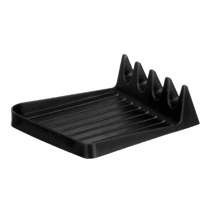 Apoya Utensilios Negro Kinvara 14x4.2x15 cm, plástico TPR (24 Unidades) 1 Apoya Utensilios Negro Kinvara 14x4.2x15 cm, plástico TPR (24 Unidades) 1