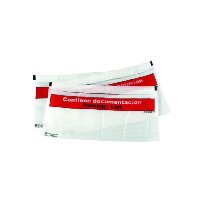 Caja de 1000 Sobres Packing List Transparentes con Impresión 225x115 mm S2783 F