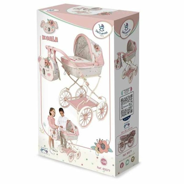 Coche de muñeca plegable koala con mochila para muñecas de hasta 48 cm42x80x81 cm 2 Coche de muñeca plegable koala con mochila para muñecas de hasta 48 cm42x80x81 cm 2