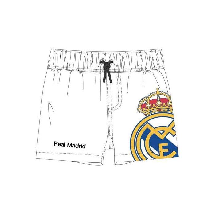Real Madrid Bermuda Baño Niño Blanco 6 Años