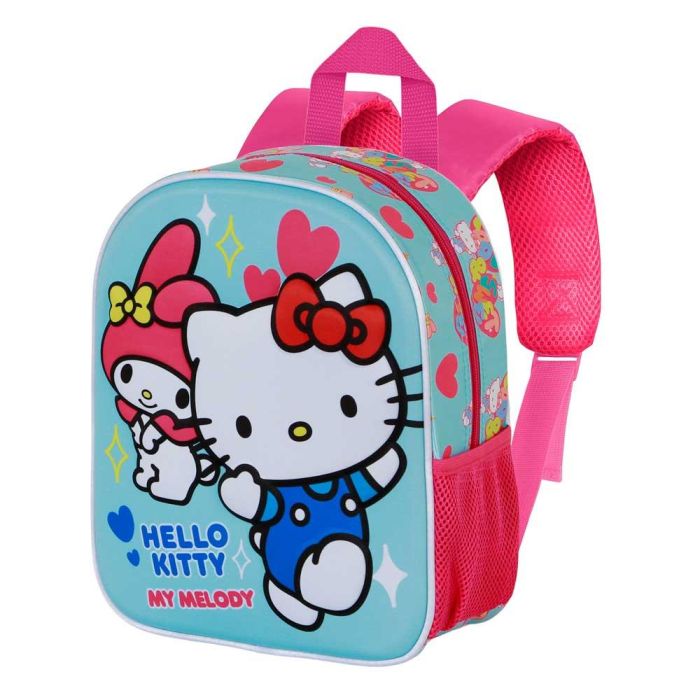 Sanrio Hello Kitty Mochila Preescolar 3D Elite Friendship con Relieve Frontal, Bolsillo Lateral, Acolchada, 7 Litros, Azul Sanrio Hello Kitty Mochila Preescolar 3D Elite Friendship con Relieve Frontal, Bolsillo Lateral, Acolchada, 7 Litros, Azul