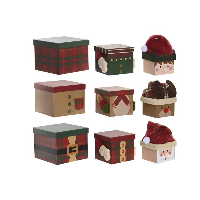Caja Navidad Tradicional DKD Home Decor Multicolor 15 x 38 x 15 cm Set de 3 (6 Unidades) 1 Caja Navidad Tradicional DKD Home Decor Multicolor 15 x 38 x 15 cm Set de 3 (6 Unidades) 1