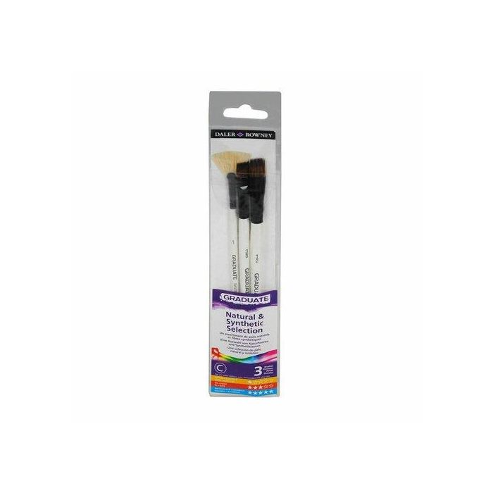 Pincel Daler Rowney Graduate Mango Corto Blister De 3