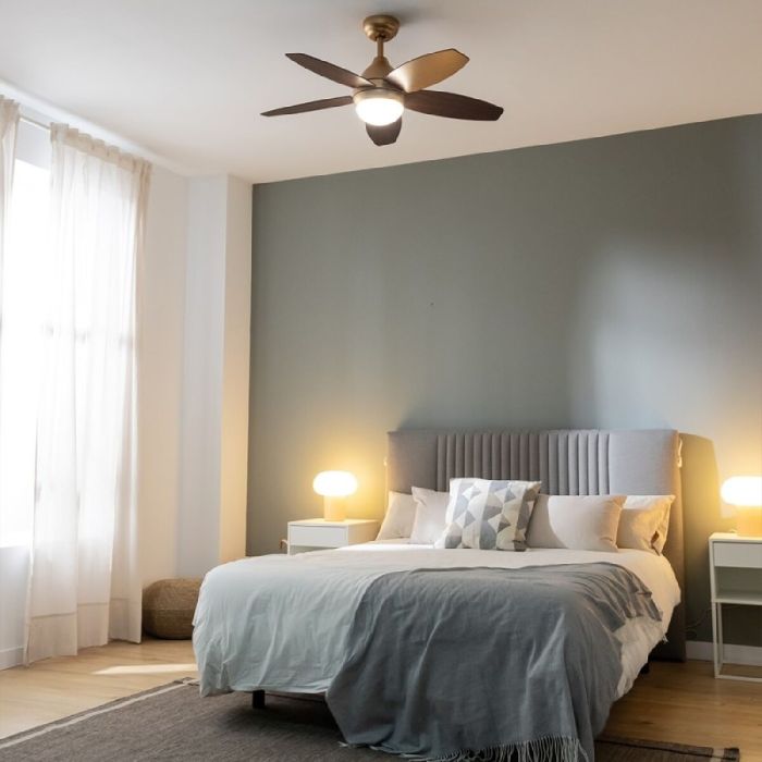 Ventilador de Techo con Luz Cecotec EnergySilence Aero 4200 Marrón Dorado 15 W 53 W