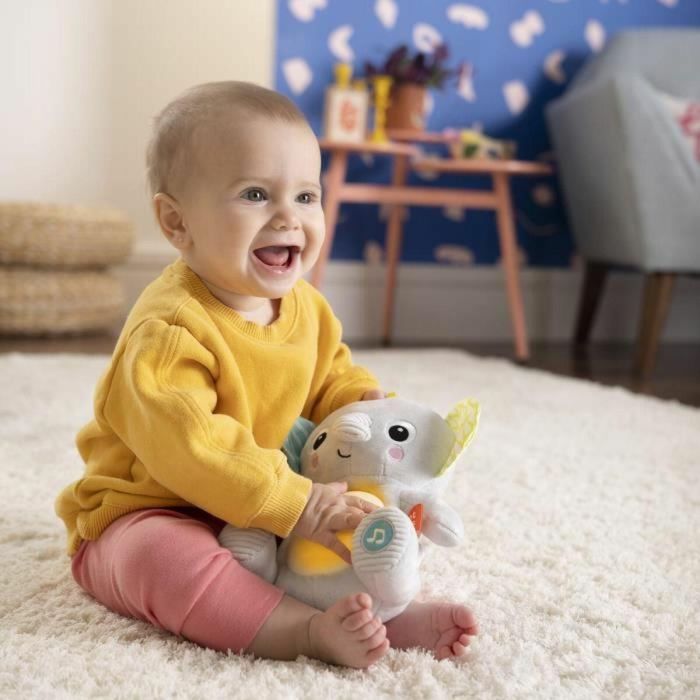 Bright Starts Toy Elephant Plush Hug-A Bye Baby, hijos y Lumenes 5