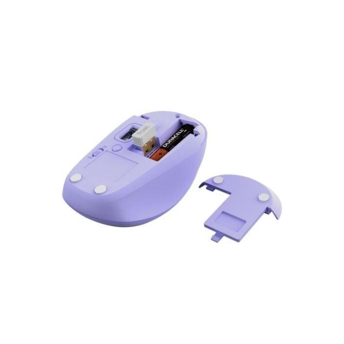 Trust Ratón Óptico Inalámbrico Y Bluetooth Yvi+ 1600 DPI Lila para 3 Dispositivos 3