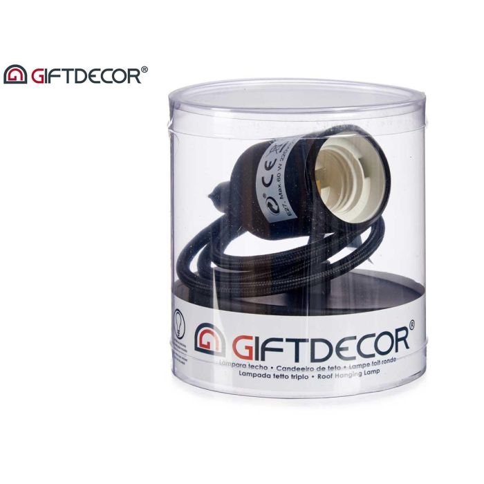 Lámpara Colgante Giftdecor Negro 9.7x9.7x9.4 cm Plástico (12 Unidades) 2 Lámpara Colgante Giftdecor Negro 9.7x9.7x9.4 cm Plástico (12 Unidades) 2