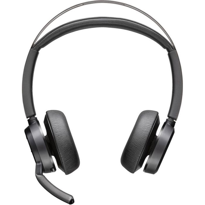HP Voyager Focus 2 Auriculares Estéreo Bluetooth USB-C-C con Adaptador USB-C/A y Base de Carga para Llamadas y Conferencia