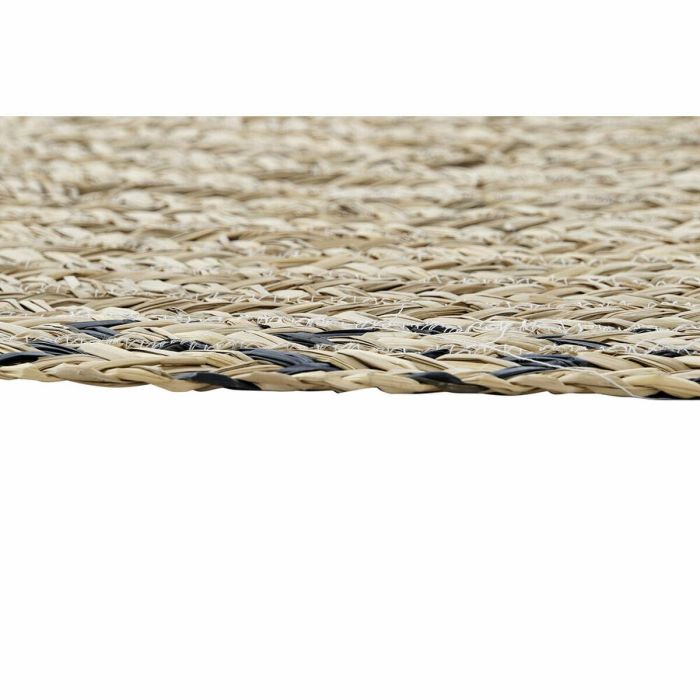 Alfombra DKD Home Decor 140 x 0,5 x 140 cm Natural Poliéster Bicolor Tropical 2