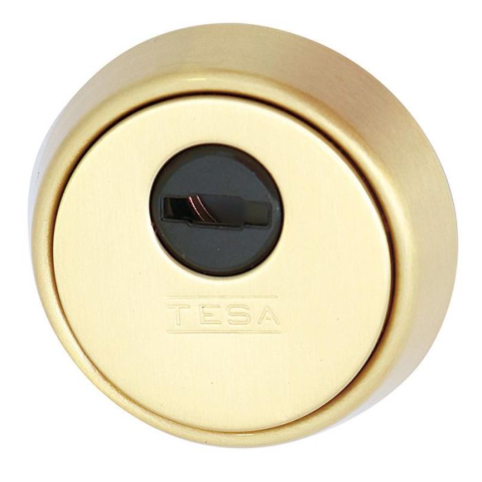 TESA E700L26Lm Escudo Cerrado de Seguridad para Cerradura - Acabado Latón Mate