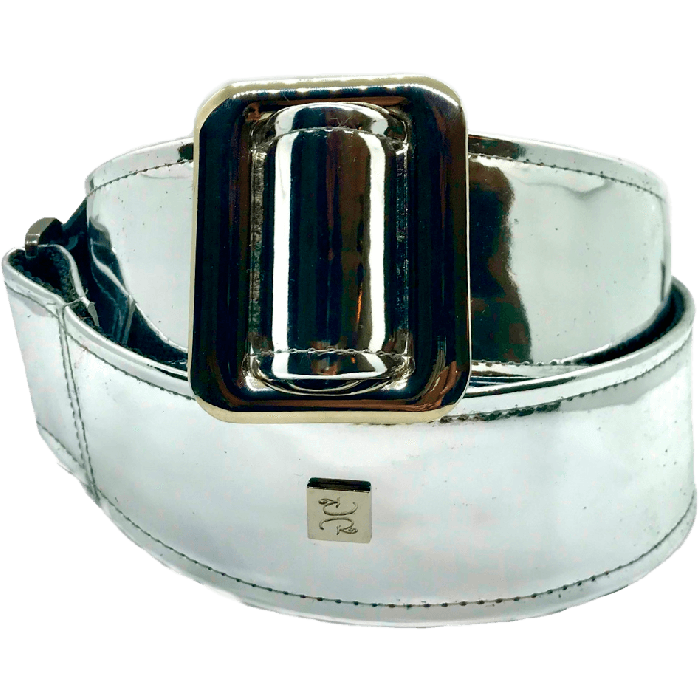 GETM Correa Guitarra Bajo Mirror Reflective Silver Ajustable Nylon Piel Vinilo Plateado 1