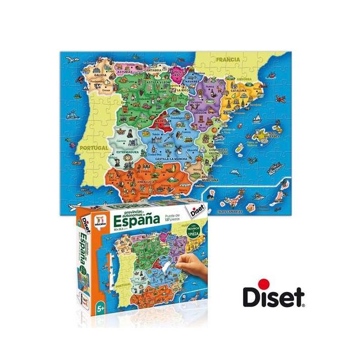 Diset Puzzle Educativo Provincias de España 137 Piezas 3 Diset Puzzle Educativo Provincias de España 137 Piezas 3