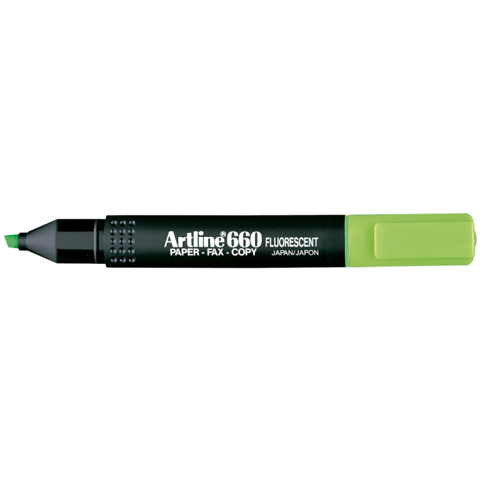 Artline Rotulador Fluorescente EK-660 Verde Punta Biselada Tinta Resistente 1-5 mm 1