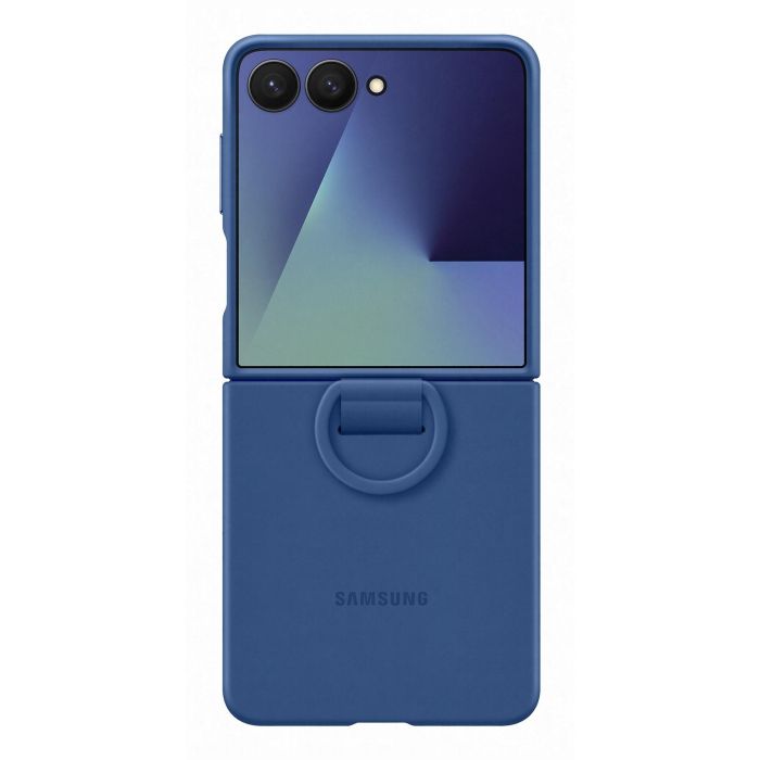 Samsung Ring Case Funda Silicona Azul para Galaxy Flip7 2 Samsung Ring Case Funda Silicona Azul para Galaxy Flip7 2
