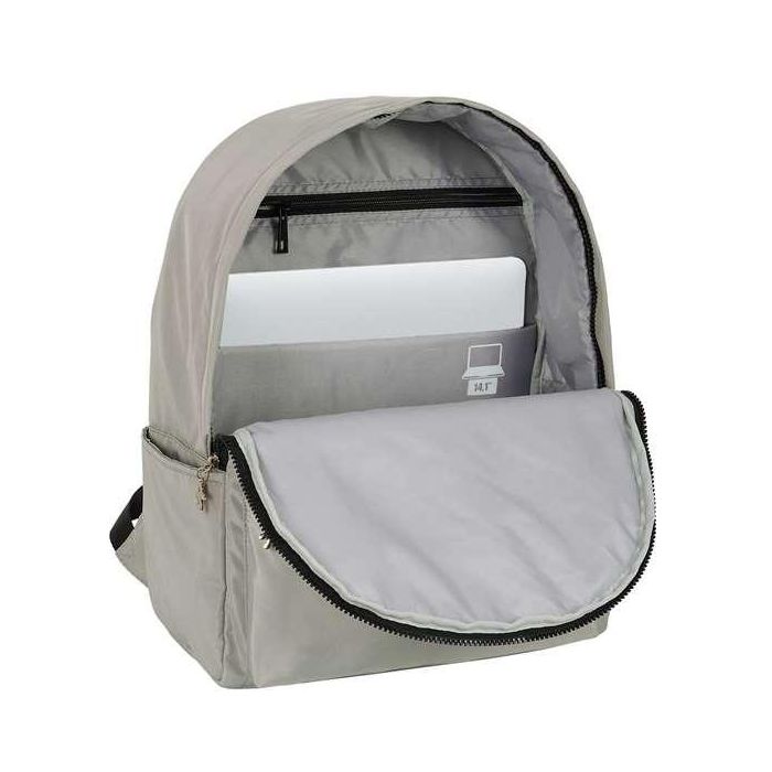 Mochila para Portátil Minnie Mouse Teen Sand Gris claro 31 x 40 x 16 cm 7