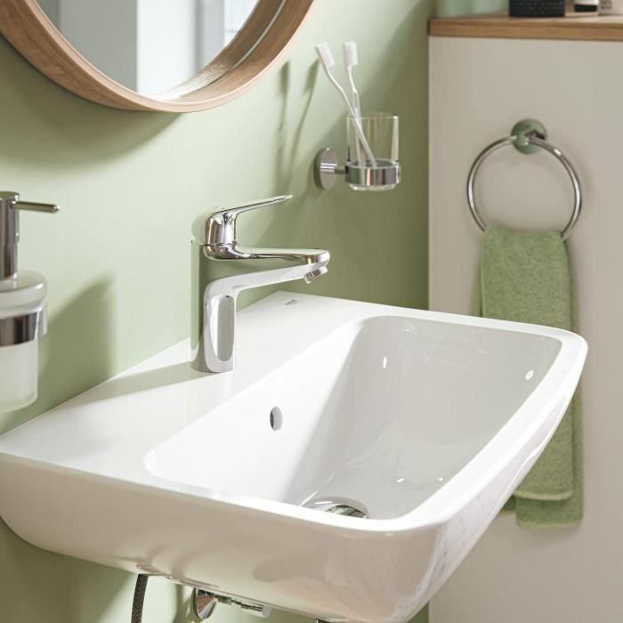 Mezclador monomando de lavabo - GROHE Swift - 24326001 - Cromo - Talla M - Ahorro de agua - Desagüe click-clack 1 Mezclador monomando de lavabo - GROHE Swift - 24326001 - Cromo - Talla M - Ahorro de agua - Desagüe click-clack 1