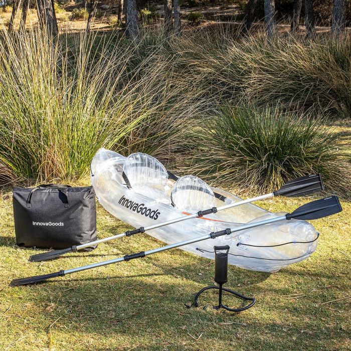 Kayak Hinchable Transparente con Accesorios Paros InnovaGoods 312 cm 2 plazas 11 Kayak Hinchable Transparente con Accesorios Paros InnovaGoods 312 cm 2 plazas 11