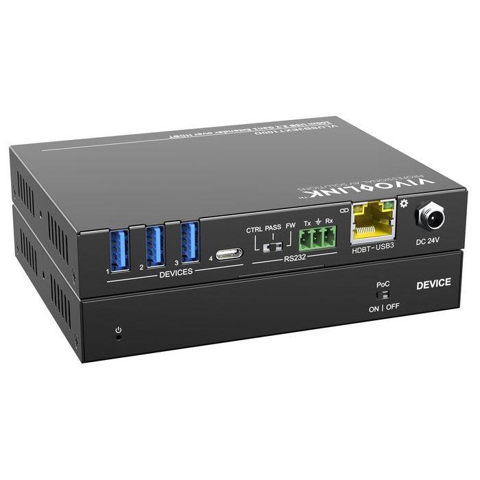 Vivolink 100m USB 3.2 Gen1 Extender over HDBT Receiver 4 Vivolink 100m USB 3.2 Gen1 Extender over HDBT Receiver 4
