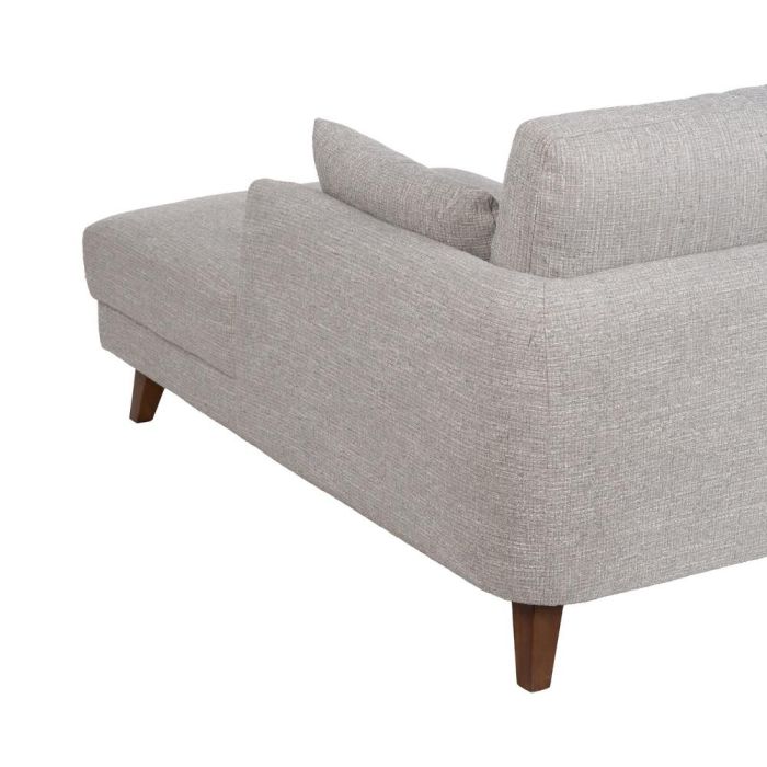 Sofá Chaise Longue Gris Tejido-Madera 240 X 155 X 86 cm