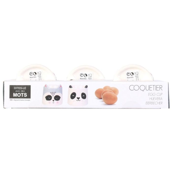 The Concept Factory Huevera Animales Panda/Mapache Cerámica Diámetro 6 cm Altura 5,5 cm 3 The Concept Factory Huevera Animales Panda/Mapache Cerámica Diámetro 6 cm Altura 5,5 cm 3