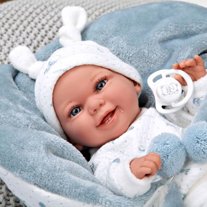 Muñeca elegance 35 cm babyto azul c/manta (muñeco de peso) 3 Muñeca elegance 35 cm babyto azul c/manta (muñeco de peso) 3