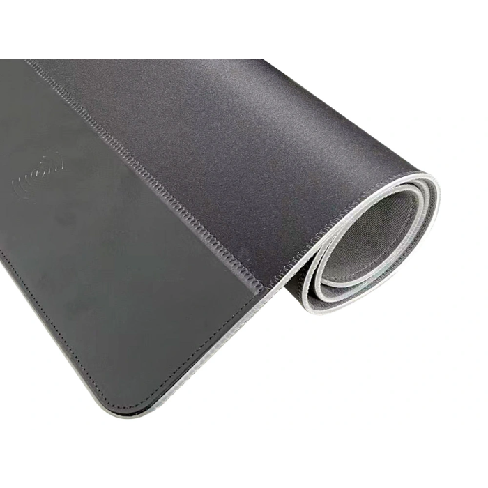 Q-connect Alfombrilla Gaming XXL con Cargador Inalámbrico e Iluminación RGB, 800x300x4 mm, Color Negro 3